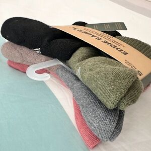 Eddie Bauer Women’s Mid-Crew Multi-Color Socks 5-pack